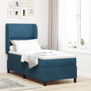 Box spring seng med hovedgærde Mørk blå 200 x 80 cm Fløjl