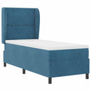 Box spring seng med hovedgærde Mørk blå 200 x 80 cm Fløjl