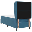 Box spring seng med hovedgærde Mørk blå 200 x 80 cm Fløjl