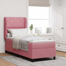 Box spring seng med hovedgærde Lyserød 200 x 80 cm Fløjl