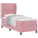Box spring seng med hovedgærde Lyserød 200 x 80 cm Fløjl