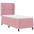 Box spring seng med hovedgærde Lyserød 200 x 80 cm Fløjl
