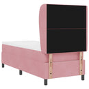 Box spring seng med hovedgærde Lyserød 200 x 80 cm Fløjl