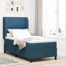Box spring seng med hovedgærde Mørk blå 190 x 90 cm Fløjl