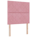 Box spring seng med hovedgærde Lyserød 190 x 90 cm Fløjl