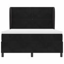 Box spring seng med hovedgærde Sort 190 x 140 cm Fløjl