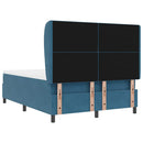 Box spring seng med hovedgærde Mørk blå 190 x 140 cm Fløjl