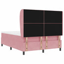 Box spring seng med hovedgærde Lyserød 200 x 140 cm Fløjl