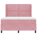 Box spring seng med hovedgærde Lyserød 200 x 160 cm Fløjl