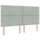 Box spring seng med hovedgærde Lysegrå 200 x 180 cm Fløjl
