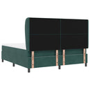 Box spring seng med hovedgærde Mørkegrøn 200 x 180 cm Fløjl