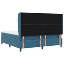 Box spring seng med hovedgærde Mørk blå 200 x 180 cm Fløjl