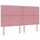 Box spring seng med hovedgærde Lyserød 200 x 180 cm Fløjl