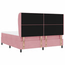 Box spring seng med hovedgærde Lyserød 200 x 180 cm Fløjl