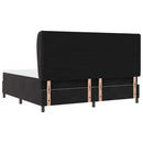 Box spring seng med hovedgærde Sort 200 x 200 cm Fløjl