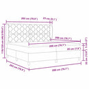 Box spring seng med hovedgærde Lyserød 200 x 200 cm Fløjl