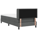 Box spring seng med hovedgærde Mørkegrå 200 x 80 cm Stof
