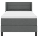 Box spring seng med hovedgærde Mørkegrå 200 x 80 cm Stof