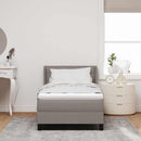 Box spring seng med hovedgærde Gråbrun 200 x 80 cm Stof