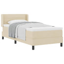 Box spring seng med hovedgærde Creme 200 x 80 cm Stof
