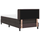 Box spring seng med hovedgærde Mørk Brun 190 x 90 cm Stof