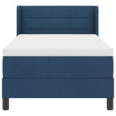Box spring seng med hovedgærde Blå 190 x 90 cm Stof