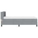 Box spring seng med hovedgærde Lysegrå 200 x 90 cm Stof