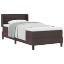Box spring seng med hovedgærde Mørk Brun 200 x 90 cm Stof