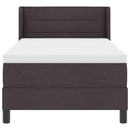 Box spring seng med hovedgærde Mørk Brun 200 x 90 cm Stof
