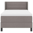 Box spring seng med hovedgærde Gråbrun 200 x 90 cm Stof