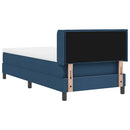 Box spring seng med hovedgærde Blå 200 x 90 cm Stof