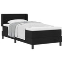 Box spring seng med hovedgærde Sort 200 x 100 cm Stof