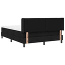 Box spring seng med hovedgærde Sort 190 x 140 cm Stof