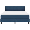 Box spring seng med hovedgærde Blå 190 x 140 cm Stof