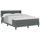 Box spring seng med hovedgærde Mørkegrå 200 x 140 cm Stof