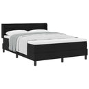 Box spring seng med hovedgærde Sort 200 x 140 cm Stof