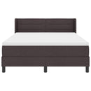 Box spring seng med hovedgærde Mørk Brun 200 x 140 cm Stof