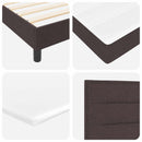 Box spring seng med hovedgærde Mørk Brun 200 x 160 cm Stof
