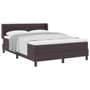 Box spring seng med hovedgærde Mørk Brun 200 x 160 cm Stof