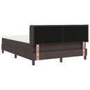 Box spring seng med hovedgærde Mørk Brun 200 x 160 cm Stof