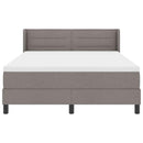 Box spring seng med hovedgærde Gråbrun 200 x 160 cm Stof