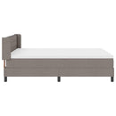 Box spring seng med hovedgærde Gråbrun 200 x 160 cm Stof