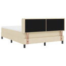 Box spring seng med hovedgærde Creme 200 x 160 cm Stof