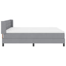 Box spring seng med hovedgærde Lysegrå 200 x 180 cm Stof