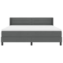 Box spring seng med hovedgærde Mørkegrå 200 x 180 cm Stof