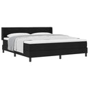 Box spring seng med hovedgærde Sort 200 x 180 cm Stof