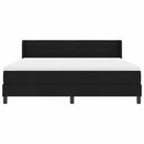 Box spring seng med hovedgærde Sort 200 x 180 cm Stof