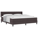 Box spring seng med hovedgærde Mørk Brun 200 x 180 cm Stof