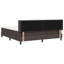 Box spring seng med hovedgærde Mørk Brun 200 x 180 cm Stof