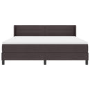 Box spring seng med hovedgærde Mørk Brun 200 x 180 cm Stof